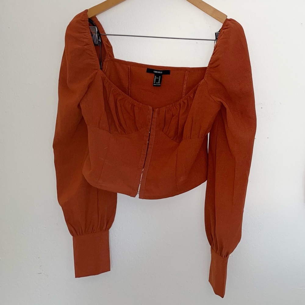 Long sleeve corset top